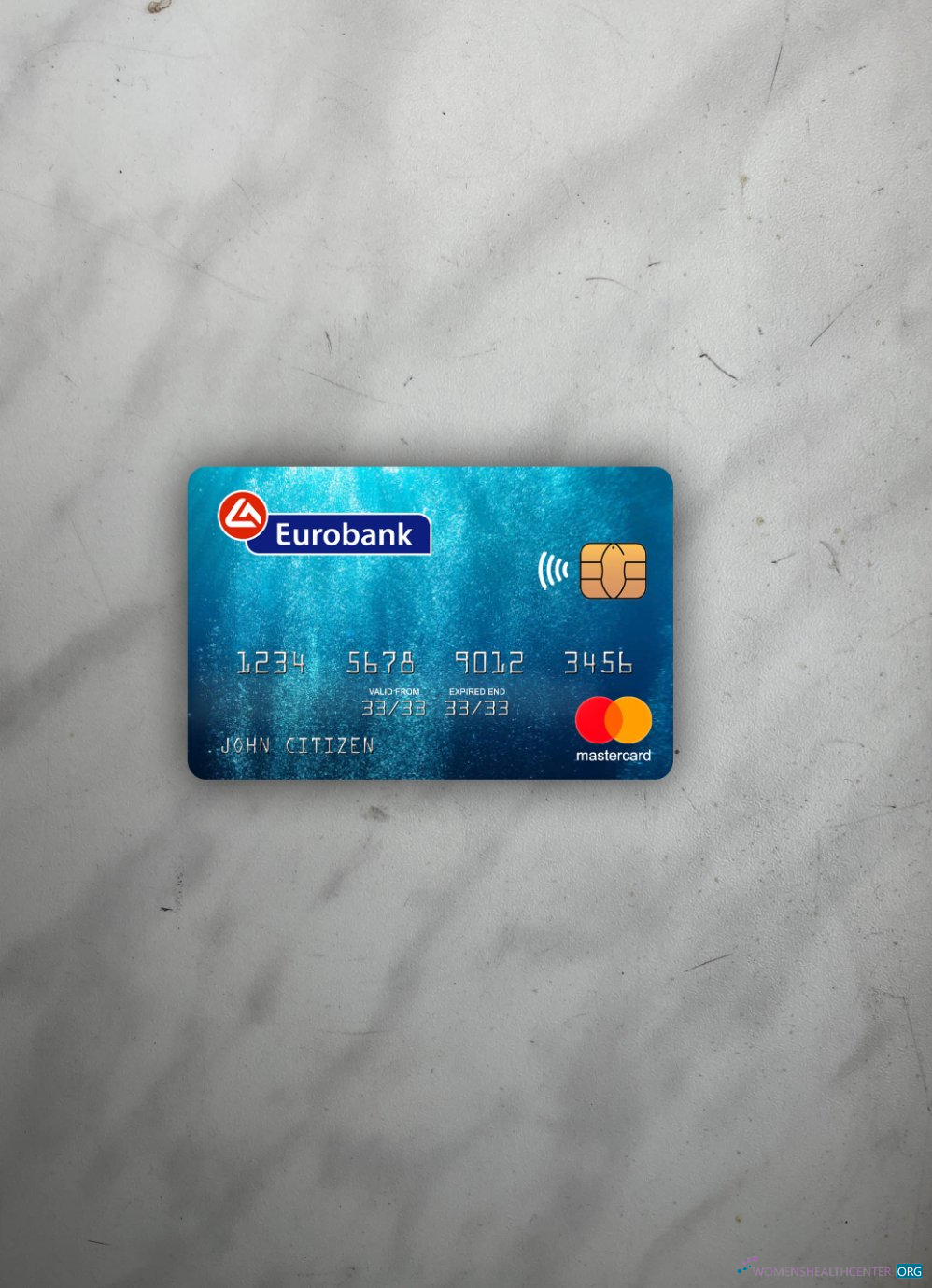 Download Greece Eurobank ergasias mastercard photolook front Photoshop template